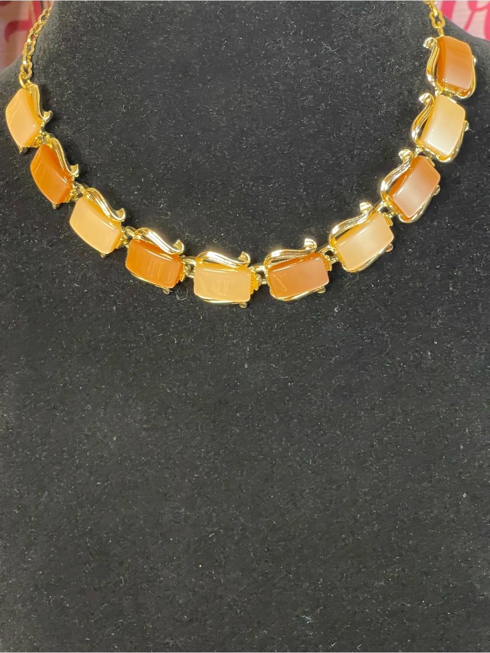 Vintage coco thermostat necklace